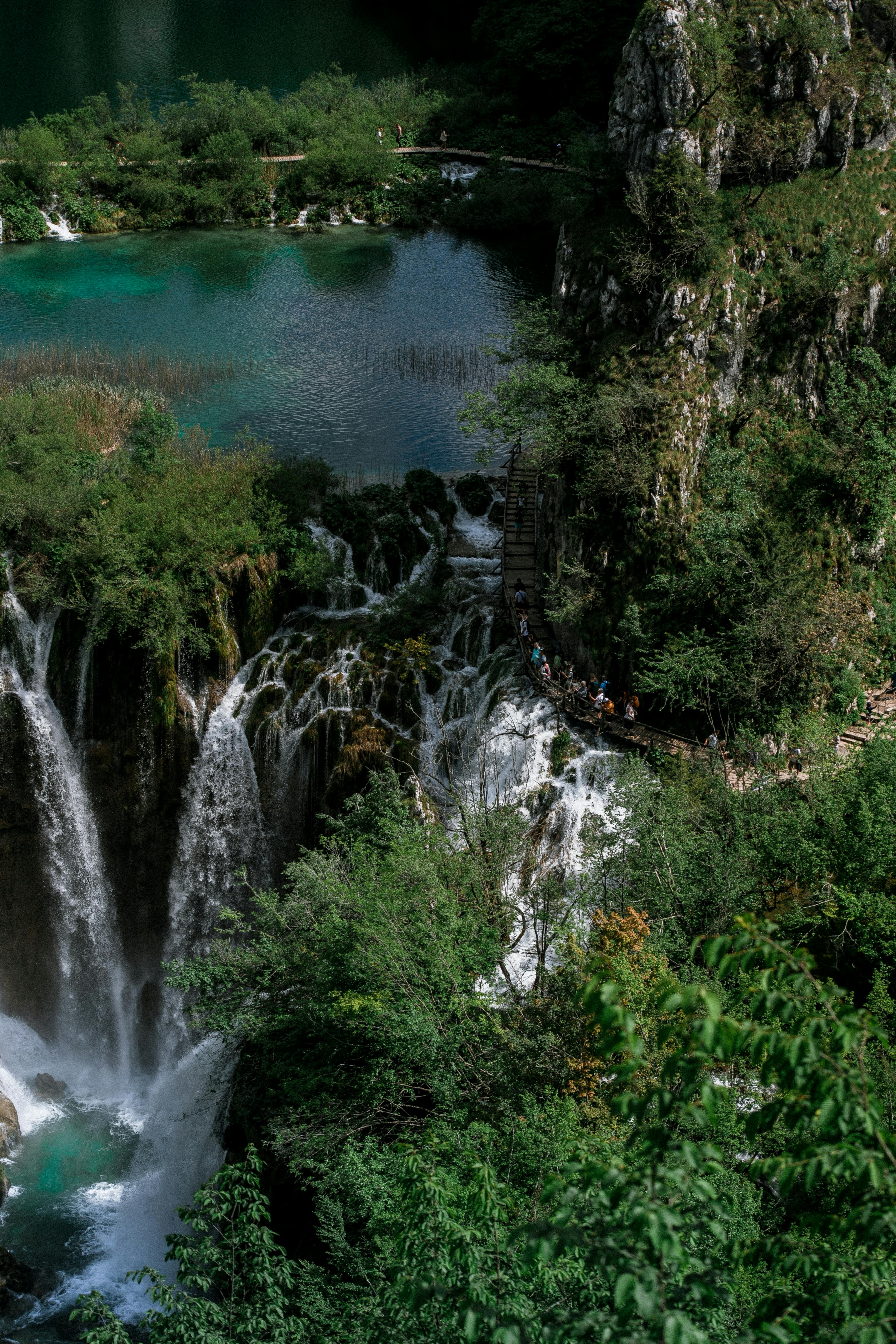 Stormy landscape with blurred clouds and wind-blown grass in long exposure